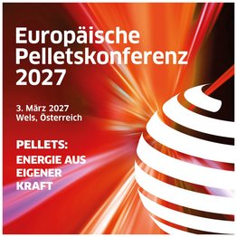 Titelblatt der Vorankündigung zur Europäischen Pelletskonferenz 2027
