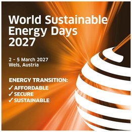 Cover page of the First Announcement of the World Sustainable Energy Days 2027